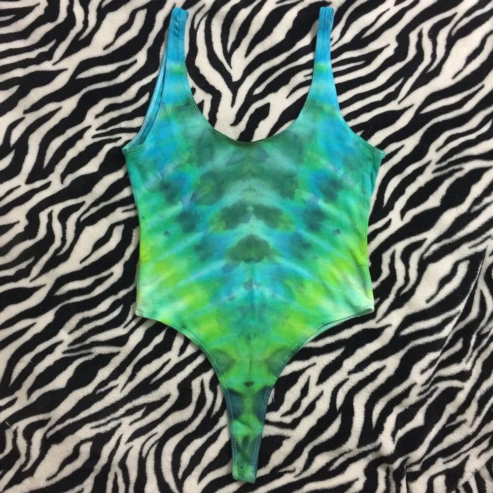 tiedye bodysuit tie dyed by me